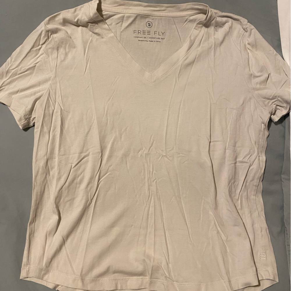 Women’s Free Fly White V-Neck